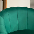 Velvet Accent Armchair with Gold Metal Frame
