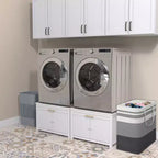 Socle robuste pour lave-linge et sèche-linge en métal, noir/blanc – Unité simple, anti-vibration