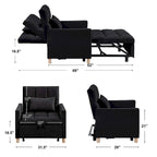 Aukfa Sleeper Chair Bed Convertible Single Sofa Chair with Pillow
